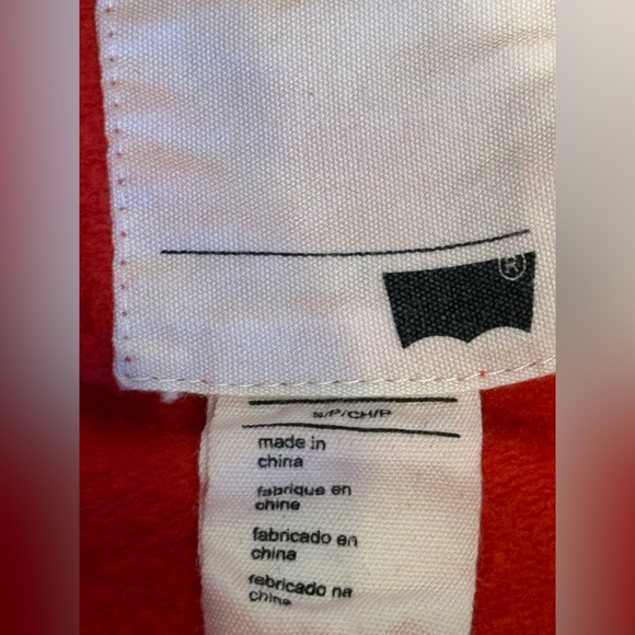 Levi’s size small red with blue polka dot appliquéd hoodie - Picture 3 of 7